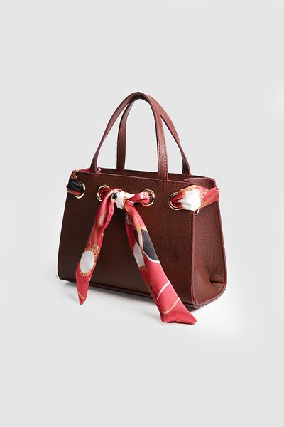 La La'Graccio Paris La'Graccio Paris Women's Rabel Scarf Hand and Strap Bag Claret Red