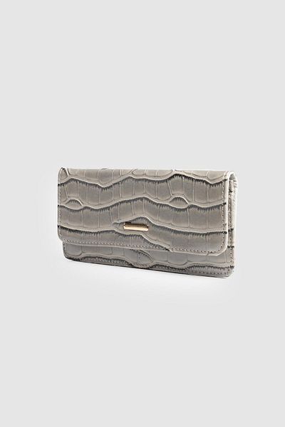 La La'Graccio Paris La'Graccio Paris Mng Equivalent Crocodile Wallet Gray