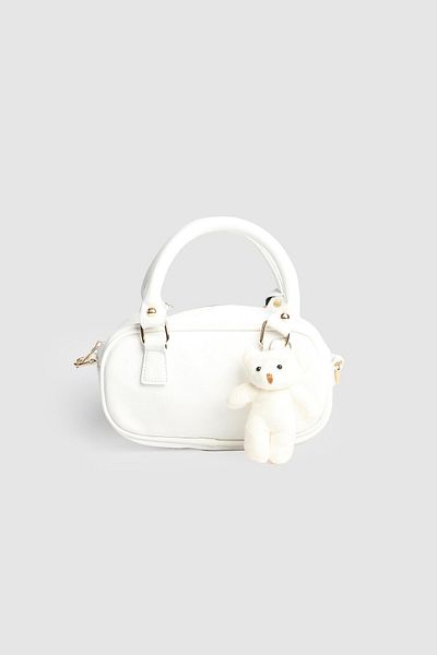 La La'Graccio Paris La'Graccio Paris Babels Handbag with Teddy Bear and Strap White