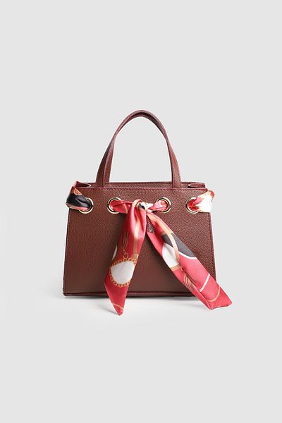La La'Graccio Paris La'Graccio Paris Women's Rabel Scarf Hand and Strap Bag Claret Red