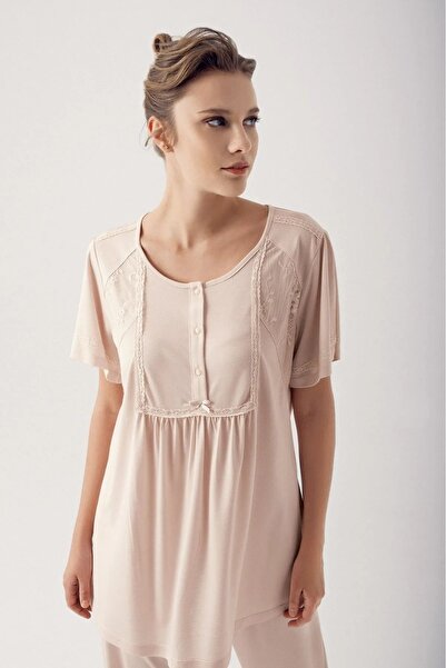 Dika kristal penye pijama takımı