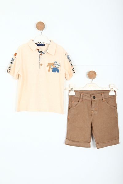 xo kids moda Boy's Top and Bottom Shorts Set 1-5 Years 6217