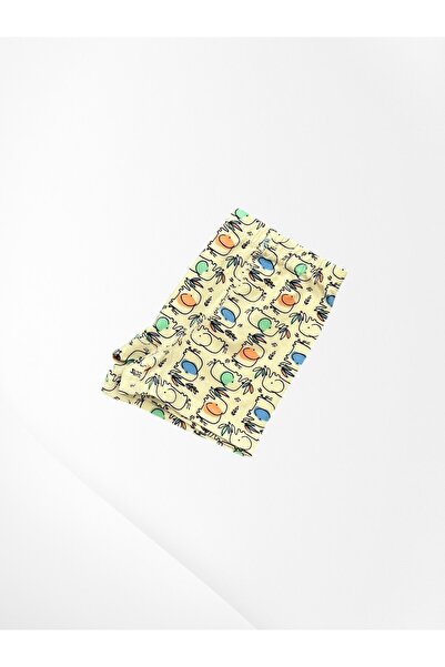 elmas kids Σετ μπόξερ από 100% βαμβάκι για αγόρια σε μπεζ χρώμα με σχέδιο ελέφαντα με ραμμένο διχτυωτό μέρος