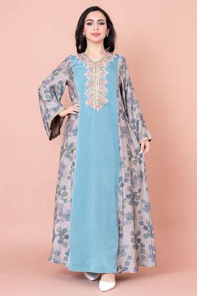 IKKXA Modern Embroidered Jalabiya