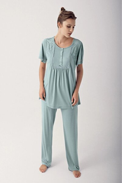 Dika kristal penye pijama takımı