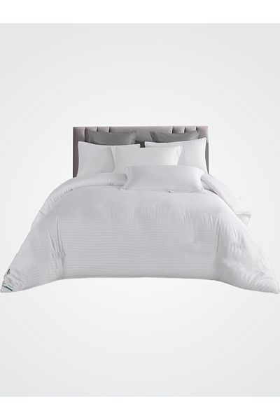 Donetella Duvet Cover Set 4-Pcs Single Size Striped Bed Set 160 x 220 Cms Microfiber (Without Filler)