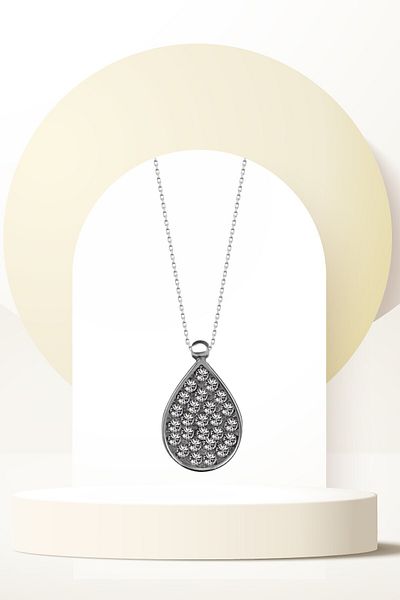 Swaroski Zirconia Crystal Stone Drop Necklace Women's Special Design