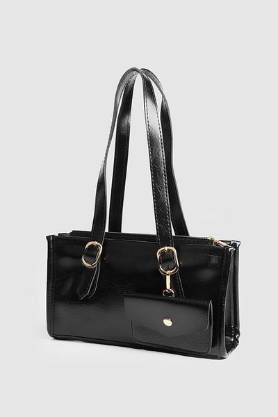 La La'Graccio Paris La'Graccio Paris Women's Bace Baguette Bag with Coin Purse Black