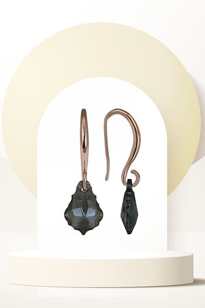 Swaroski Green Pine Earrings with Zirconia Crystal Stones