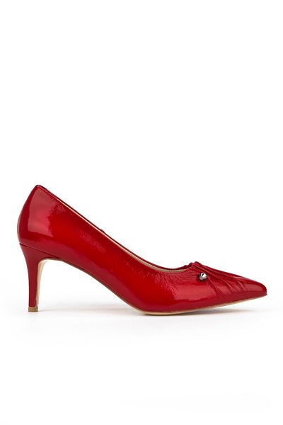 Ziya , Women's Genuine Leather Heeled Shoes 1511030Z2544 Red