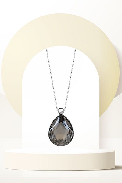 Swaroski Zirconia Crystal Stone Drop Necklace Women's Romantic Accessory