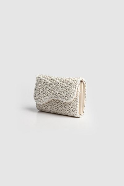 La La'Graccio Paris La'Graccio Paris Women's Babon Wallet Knitted Cream