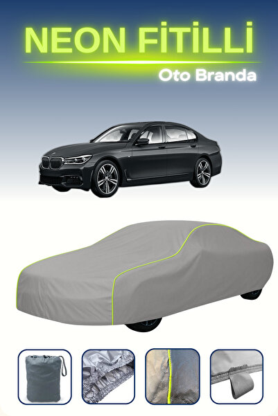 Cemku Shine Gri [Bmw 3 SERISI(320I) Sedan] Uyumlu Neon Fitilli Araba Brandası, Su ve Toz Geçirmez