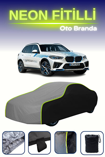 Cemku Fast أسود-رمادي-أسود [BMW iX5 Hydrogen] مشمع سيارة متوافق مع حبل نيون، ...