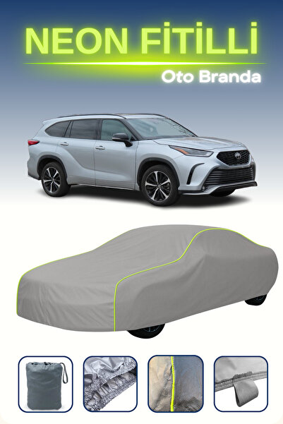 Cemku Shine رمادي [تويوتا هايلاندر 4] مشمع سيارة متوافق مع حبال النيون، مقاوم...