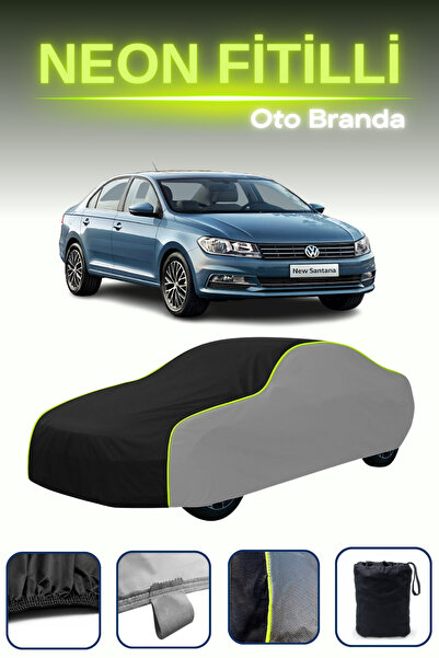 Cemku Shade رمادي-أسود-رمادي [فولكس فاجن سانتانا] غطاء سيارة متوافق مع حبال ا...