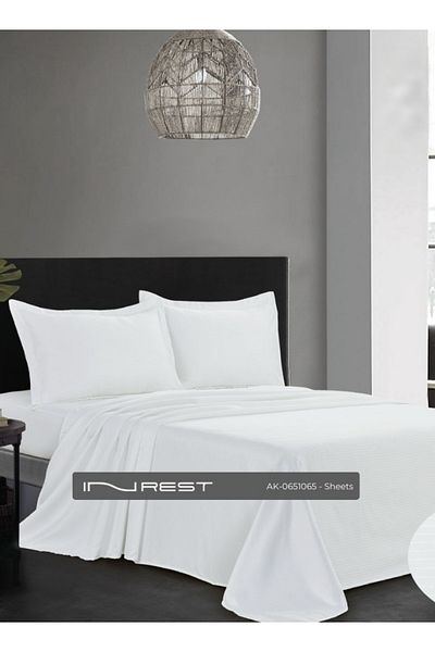 INREST Microfiber 200*200 30 Cm Multi-color Striped Fitted Sheet