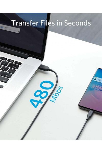 Anker Anker 60W Type-C to Type-C Charger Cable, 90cm Fabric