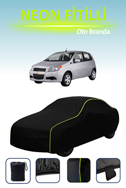 Cemku Cool أسود [شيفروليه أفيو هاتشباك] مشمع سيارة متوافق مع النيون، مقاوم لل...