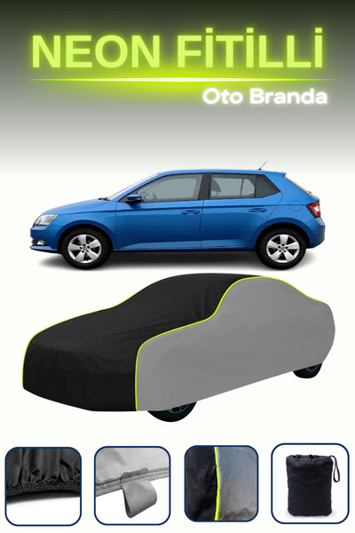 Cemku Shade رمادي-أسود-رمادي [سكودا فابيا 2014 - 2018] مشمع سيارة متوافق مع ح...