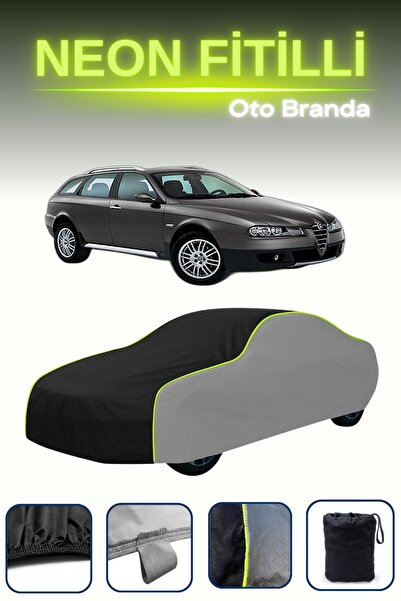 Cemku Shade قماش مشمع سيارة رمادي-أسود-رمادي [ألفا روميو 156 كروس واجن] متواف...