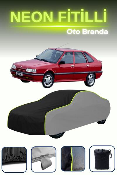 Cemku Shade مشمع سيارة رمادي-أسود-رمادي [رينو 21 هاتشباك] متوافق مع قماش مشمع...