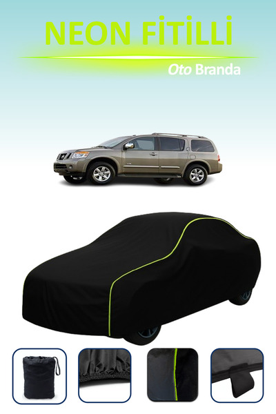 Cemku Cool أسود [نيسان أرمادا 2008 - 2016] مشمع سيارة متوافق مع حبال النيون، ...