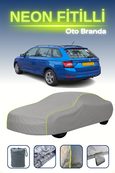 Cemku Shine رمادي [سكودا فابيا كومبي 2018 - 2021] مشمع سيارة متوافق مع حبال ا...