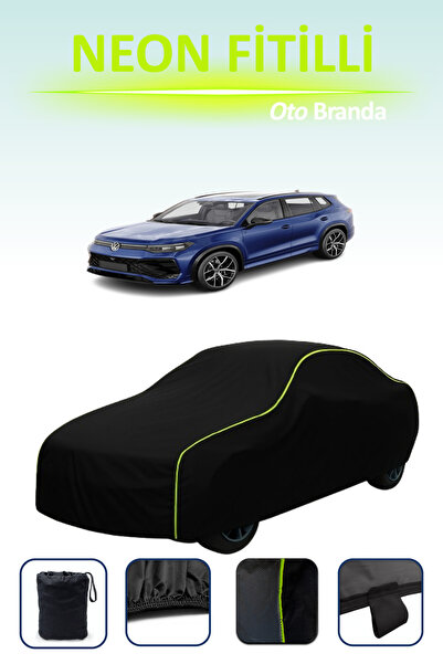 Cemku Cool أسود [فولكس فاجن تايرون] مشمع سيارة متوافق مع حبال النيون، مقاوم للماء والغبار