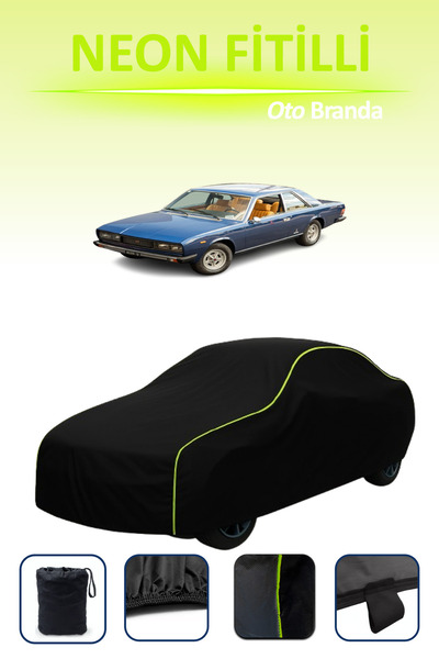 Cemku Cool أسود [فيات 130 كوبيه] مشمع سيارة متوافق مع حبال النيون، مقاوم للما...