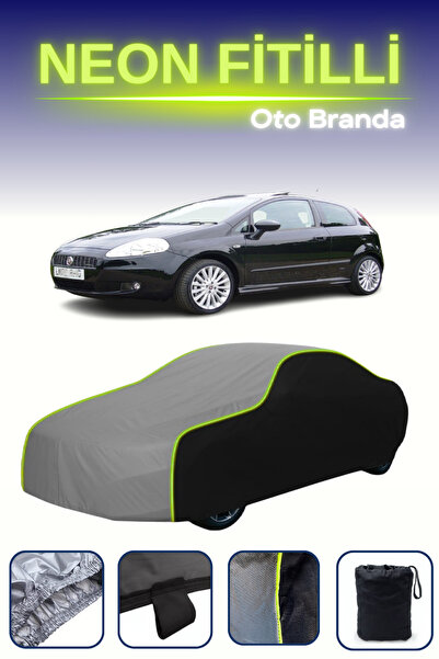 Cemku Fast أسود-رمادي-أسود [فيات غراندي بونتو 3 أبواب 2005 - 2009] مشمع سيارة...