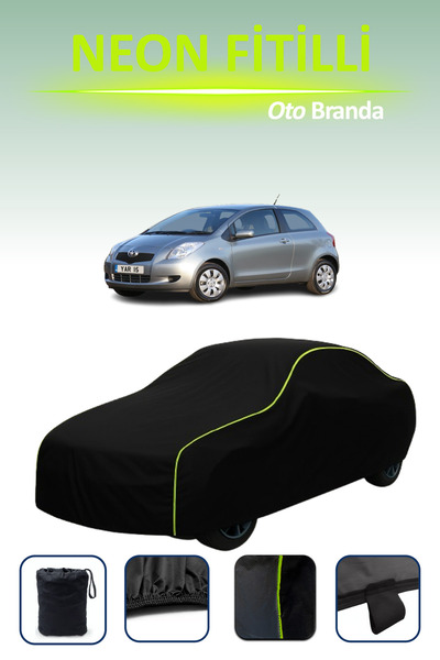 Cemku Cool أسود [تويوتا ياريس 3 أبواب 2006 - 2008] مشمع سيارة متوافق مع النيو...