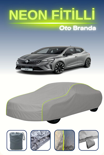 Cemku Shine رمادي [رينو كليو] مشمع سيارة متوافق مع حبال النيون، مقاوم للماء و...