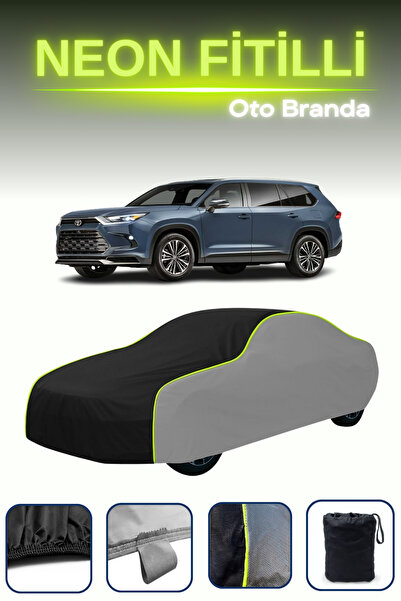 Cemku Shade رمادي-أسود-رمادي [تويوتا جراند هايلاندر] غطاء سيارة متوافق مع حبا...