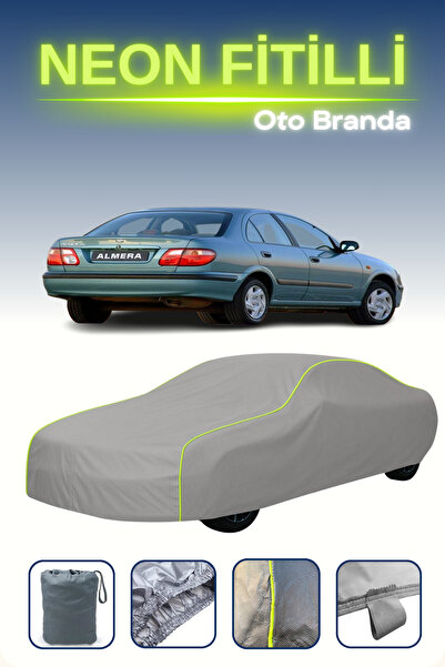 Cemku Shine رمادي [نيسان ألميرا / بولسار 5 أبواب 2000 - 2002] مشمع سيارة بحبل...