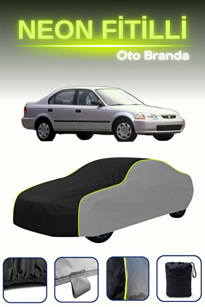 Cemku Shade رمادي-أسود-رمادي [هوندا سيفيك سيدان 1995 - 2000] قماش سيارة نيون ...