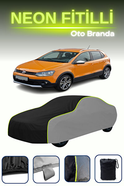 Cemku Shade رمادي-أسود-رمادي [فولكس فاجن كروس بولو 2010 - 2021] مشمع سيارة متوافق مع حبال النيون