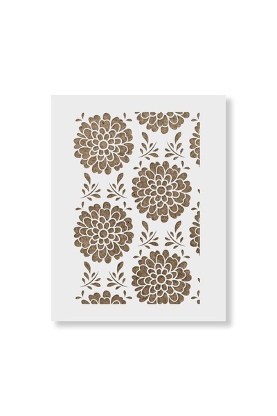 OEM Sablon Perete vopsire, tencuiala 900x600x0.7mm All-Over Dahlia Refolosibi...