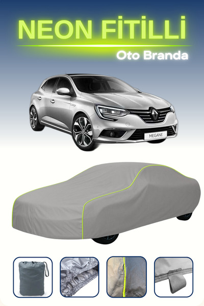 Cemku Shine رمادي [رينو ميجان 4 هاتشباك] مشمع سيارة متوافق مع النيون، مقاوم ل...