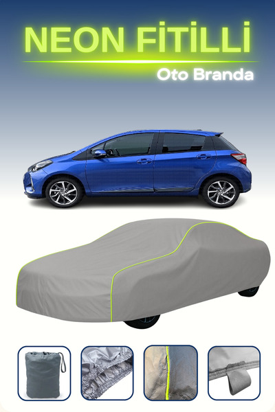 Cemku Shine رمادي [تويوتا ياريس 5 أبواب 2017 - 2019] مشمع سيارة متوافق مع حبا...