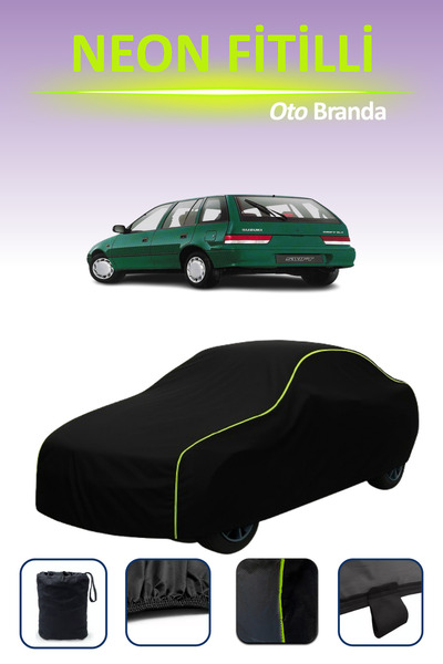 Cemku Cool أسود [سوزوكي سويفت 5 أبواب 1991 - 1996] مشمع سيارة متوافق مع حبال ...