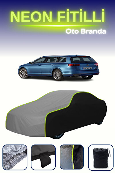 Cemku Fast أسود-رمادي-أسود [فولكس فاجن باسات هاتشباك] مشمع سيارة متوافق مع حب...