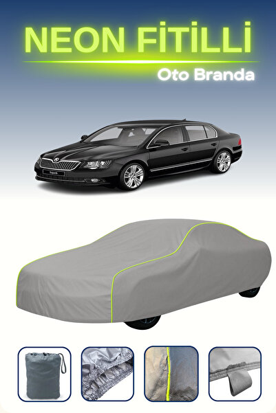 Cemku Shine رمادي [سكودا سوبيرب 2008 - 2013] مشمع سيارة متوافق مع حبال النيون...