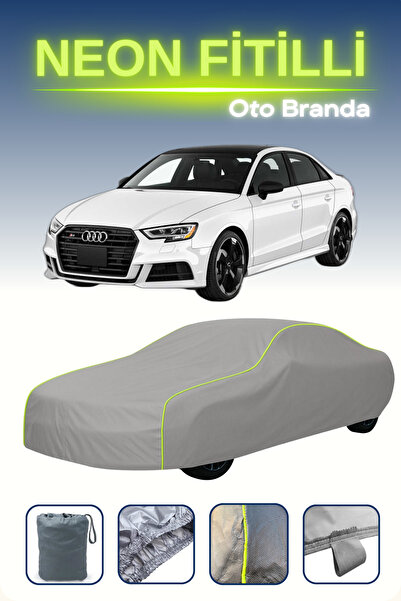 Cemku Shine رمادي [Audi A3 Sedan] مشمع سيارة متوافق مع حبال النيون، مقاوم للم...