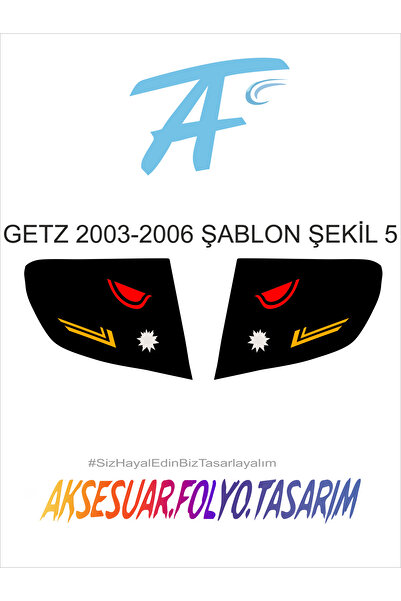 aksesuar folyo tasarım Hyundai Getz 2003-2006 Stop Folyo