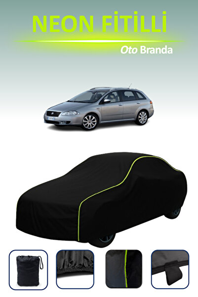 Cemku Cool أسود [فيات كروما 2005 - 2011] مشمع سيارة متوافق مع حبال النيون، مقاوم للماء والغبار