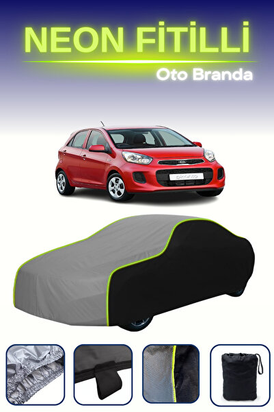 Cemku Fast أسود-رمادي-أسود [كيا بيكانتو 5 أبواب 2015 - 2017] مشمع سيارة متواف...