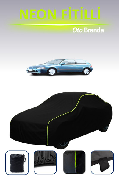 Cemku Cool أسود [هوندا سيفيك 5 هاتشباك] مشمع سيارة متوافق مع النيون، مقاوم للماء والغبار