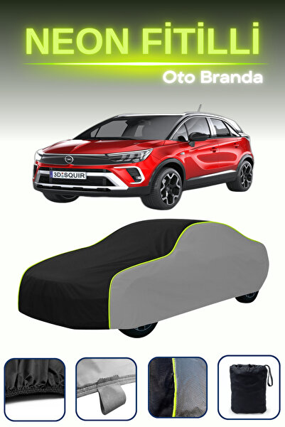 Cemku Shade قماش مشمع سيارة نيون مُركب متوافق مع [أوبل كروسلاند] رمادي-أسود-ر...