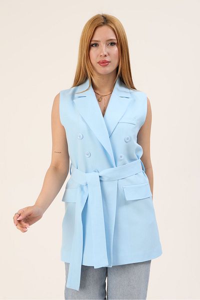 Ekim Store Jachetă oversize cu curea cu nasturi
